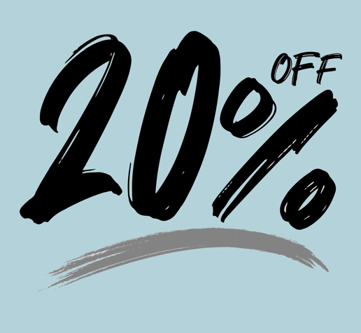 20 % Off Blue Shuterstock 2322871639